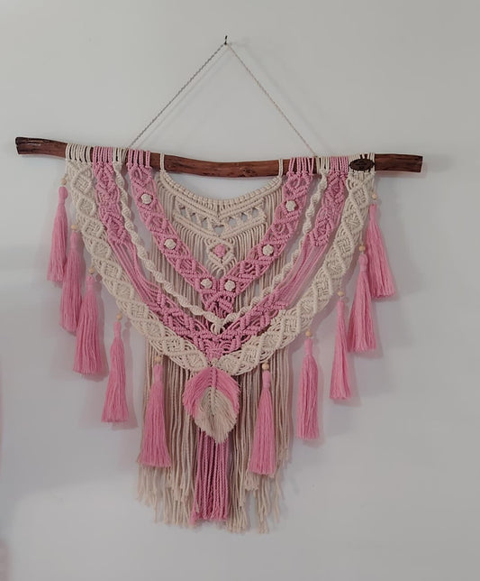 Tapiz de Macramé Culle 50x62 cm Hecho a Mano – Decoración Boho en Algodón