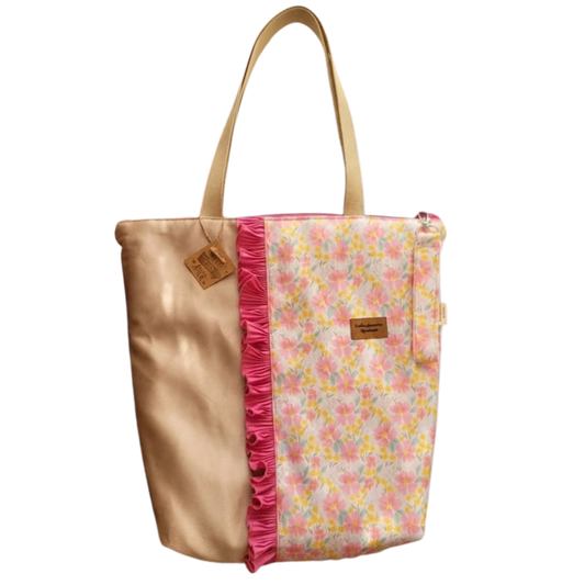 Bolso Grande de Felpa con Cierre | Hecho a Mano en Chile