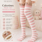 CALCETINES KAWAII  MUSLO ALTO TÉRMICOS – RAYAS PAR BONITO