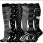 Calcetines Compresivos Largos Mujer | Minimalistas Blanco y Negro