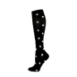 Calcetines Compresivos Largos Mujer | Minimalistas Blanco y Negro
