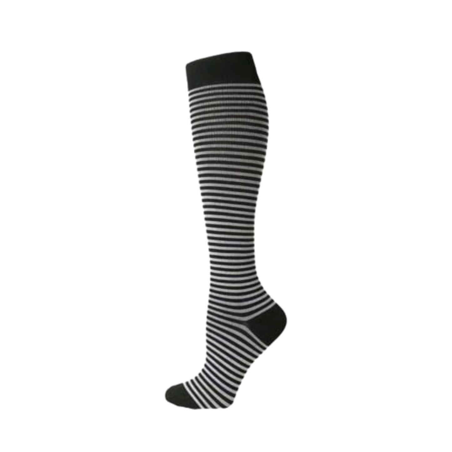Calcetines Compresivos Largos Mujer | Minimalistas Blanco y Negro