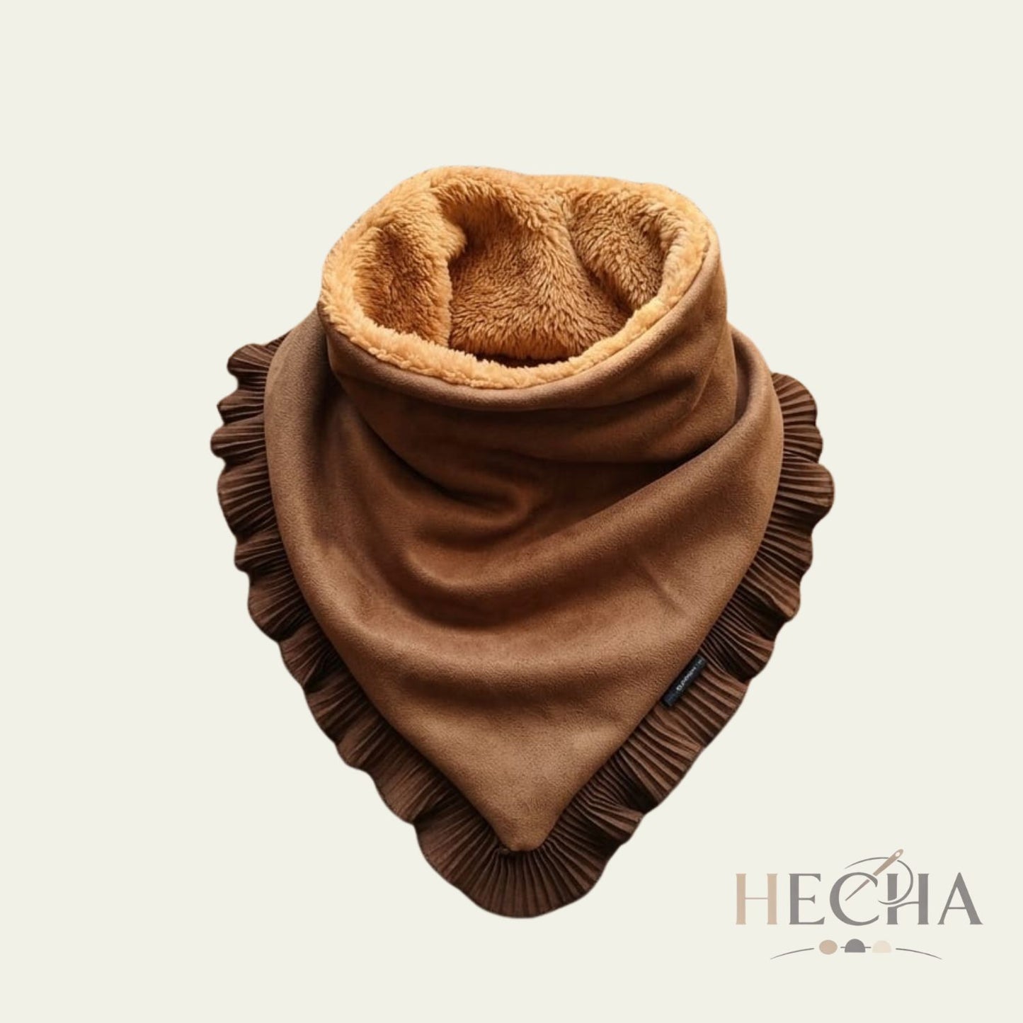 Bandana hecha a mano con interior Sherpa | Cuello abrigado efecto gamuza