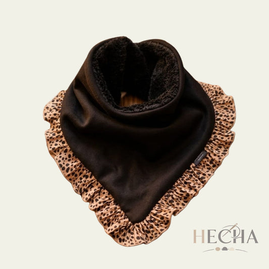 Bandana hecha a mano con interior Sherpa | Cuello abrigado efecto gamuza