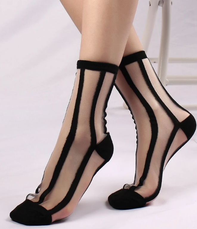 Par de Calcetines de Caña Media para Mujer | Rayas y Cuadros | Ideales para Otoño