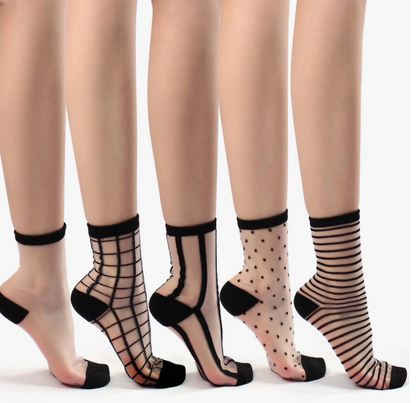 Par de Calcetines de Caña Media para Mujer | Rayas y Cuadros | Ideales para Otoño