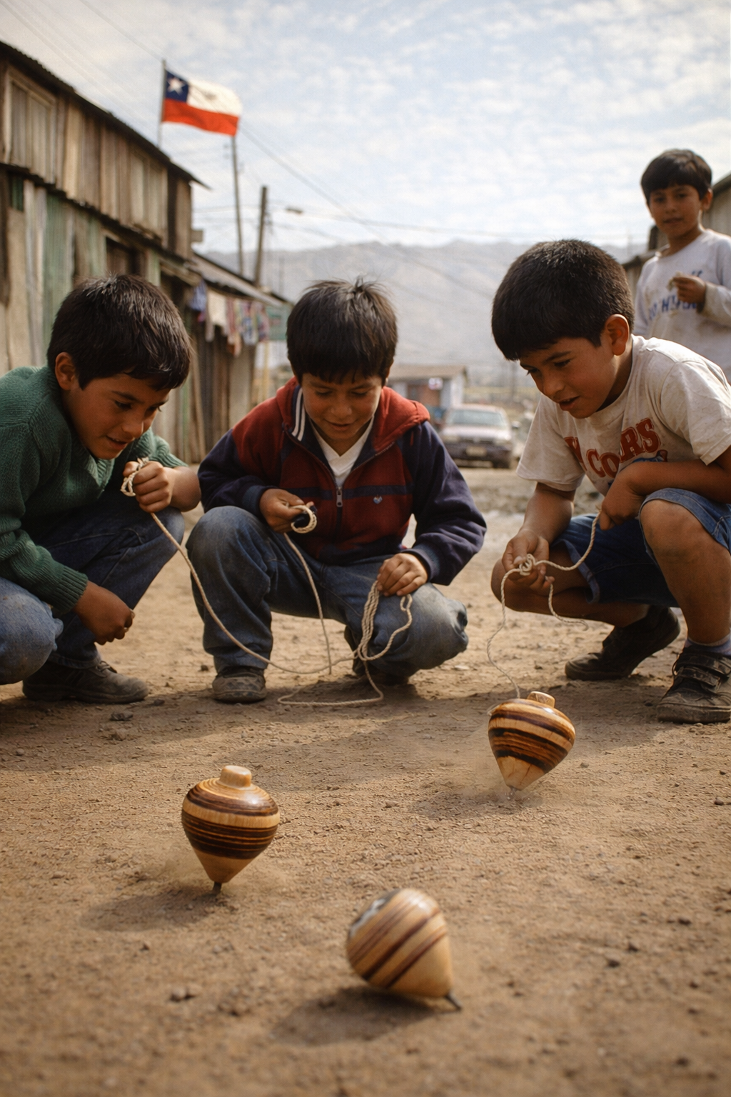 Trompo Chileno de 3 Pulgadas – Artesanía Tradicional Hecha a Mano
