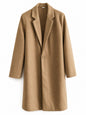 Abrigo Largo Camel de Paño para Mujer | Elegancia y Estilo para Invierno