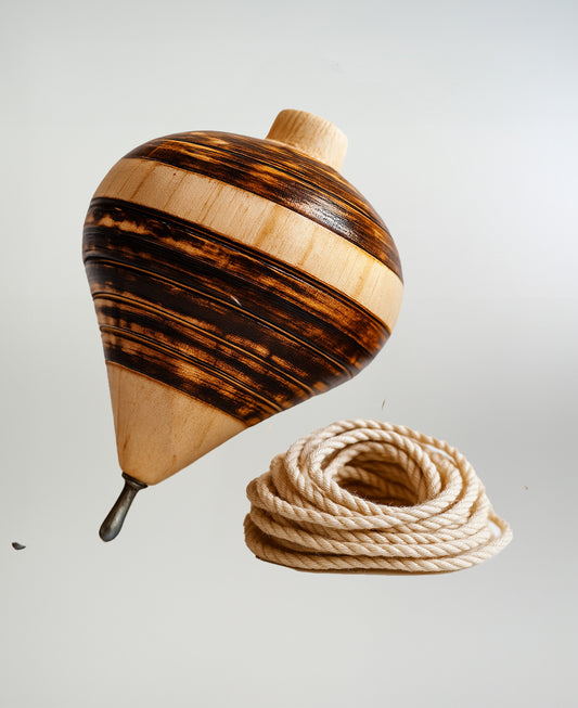 Trompo Chileno de 3 Pulgadas – Artesanía Tradicional Hecha a Mano